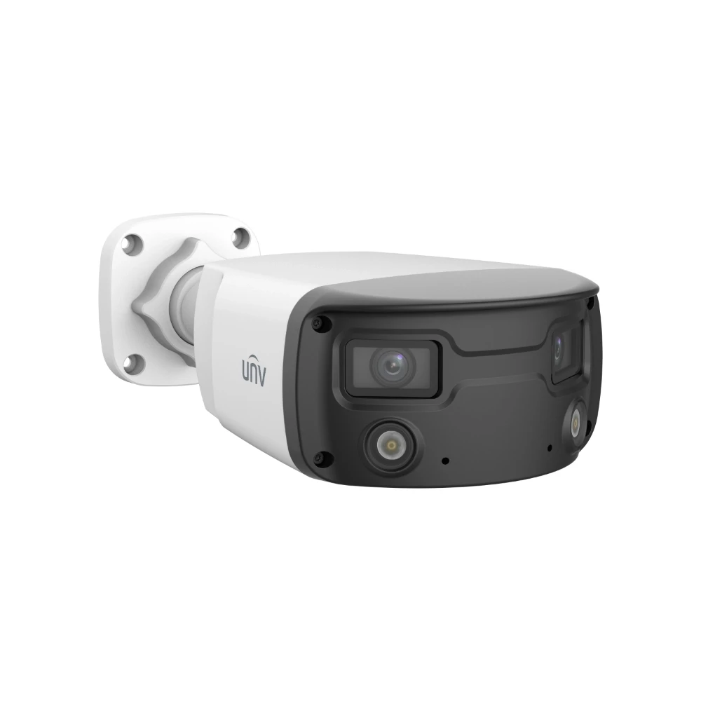 Cámara Bullet IP 8MP 4K Doble Lente ColorHunter 30m Audio Bidireccional Omniview IPC2K28SE-ADF40KMC-WL-I0 Uniview